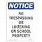 Signmission OSHA Notice Sign, 10" Height, Rigid Plastic, No Trespassing Or Loitering On Sign, Portrait OS-NS-P-710-V-14956 - alternate 1